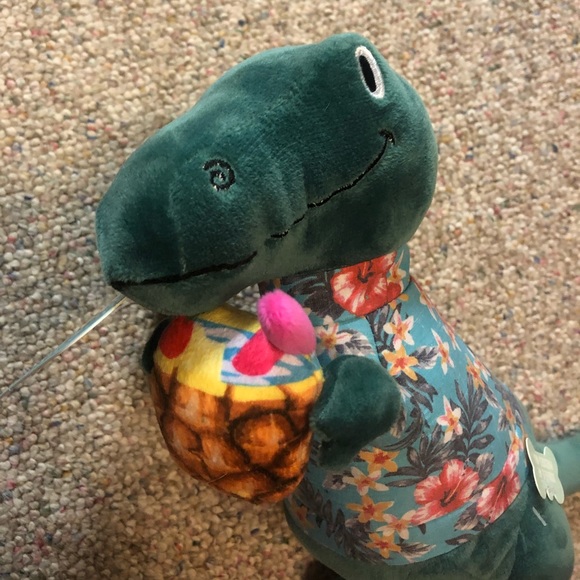 🆕 It’s 5 o Clock Somewhere T Rex Plush Dog Toy - Picture 4 of 8